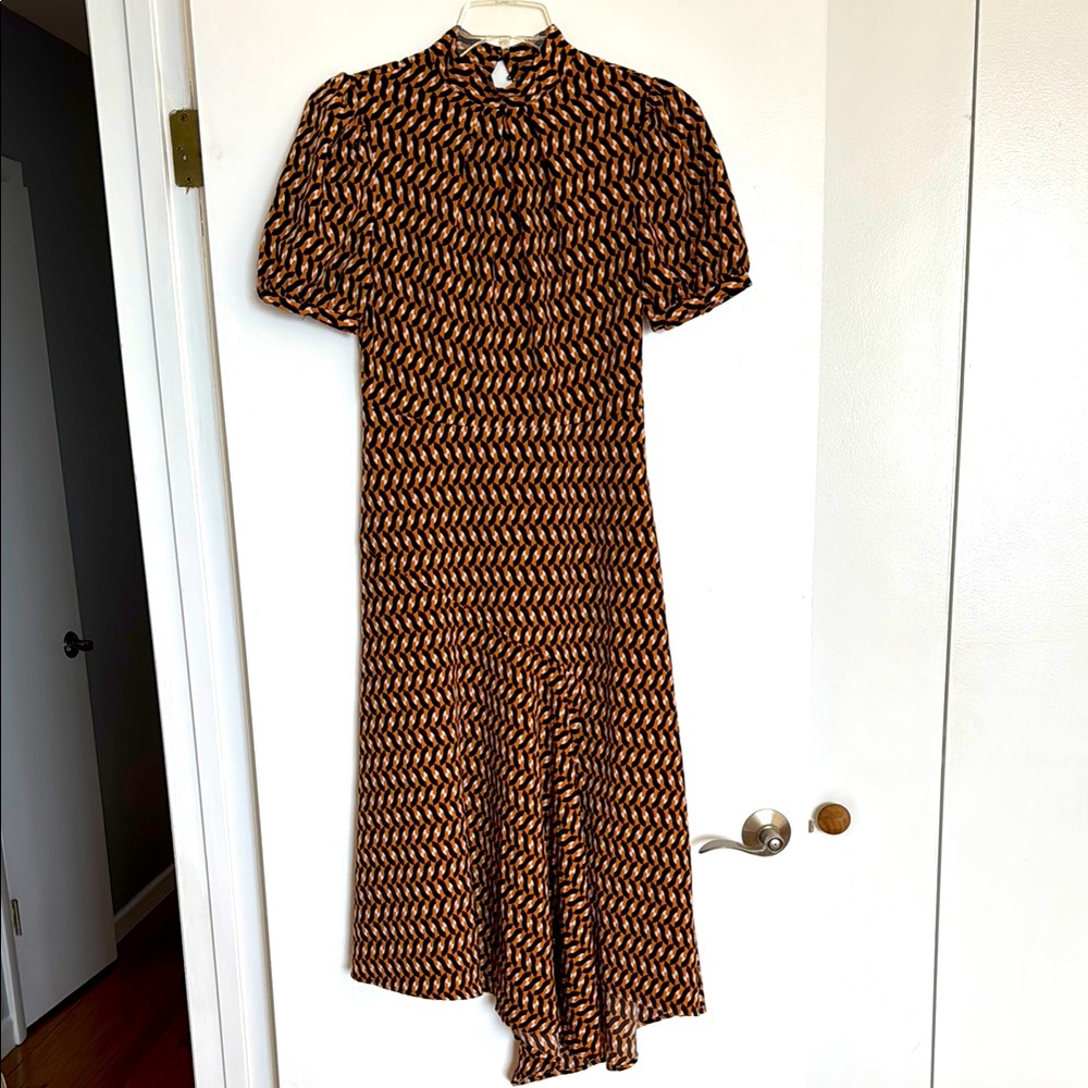 Who What Wear Brown and Black Asymmetrical   Dress. New no tags. S